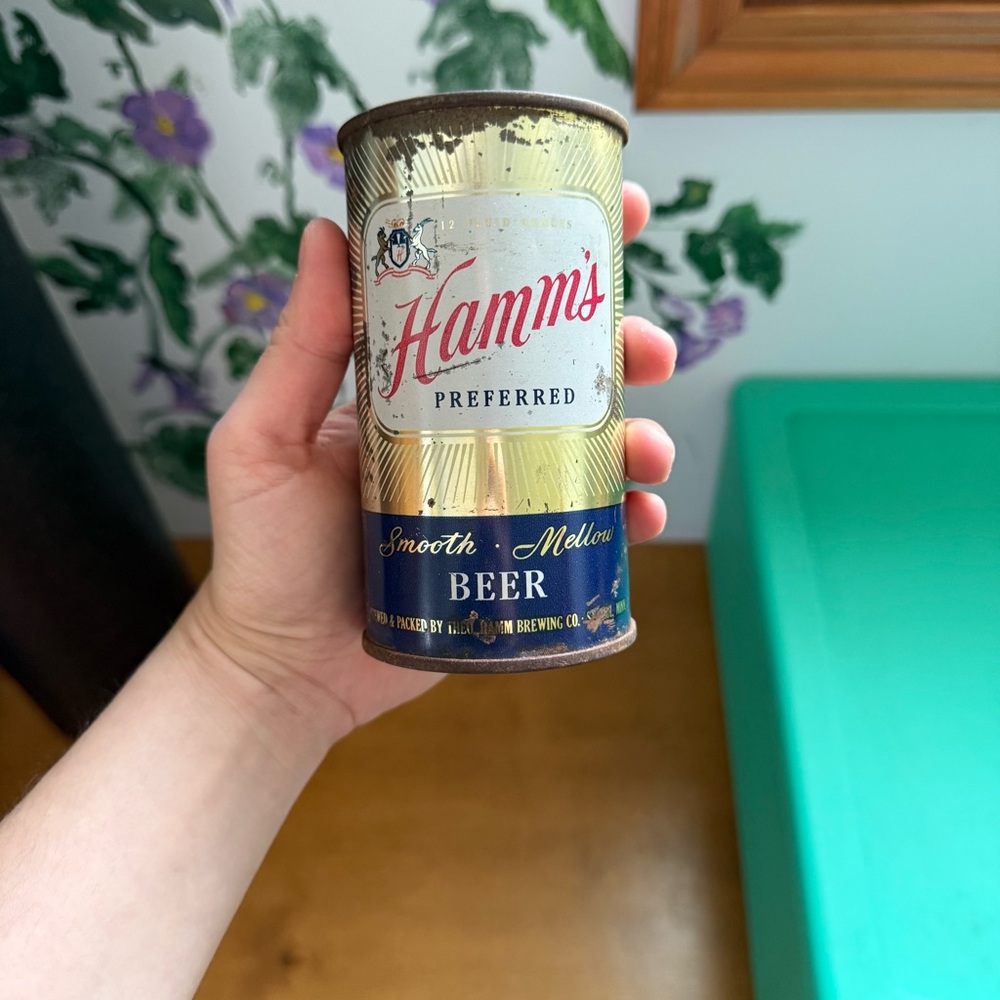 Hamm's Preferred Beer Flat Top Empty Bottom Opened 12oz Vintage Collectible